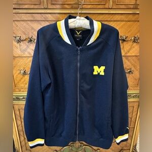 Vantage NCAA Michigan Wolverines Men’s Navy Full Zip Jacket Medium Fits a Large